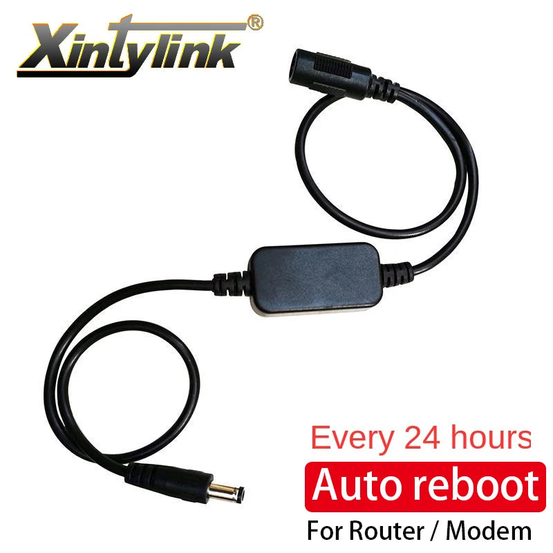 5.5*2.1 Router Timing Restart Controller Fully Automatic Timing Light Cat WiFi Power-Off Intelligent Reset Switch Connecting Wir