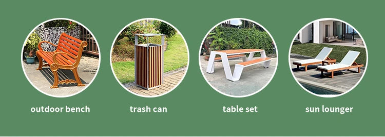 Thermal Designer Wooden Bench with Stainless Steel Frame Dual-Purpose Indoor Outdoor Seating Leaf-Shaped Wooden Slat Seat