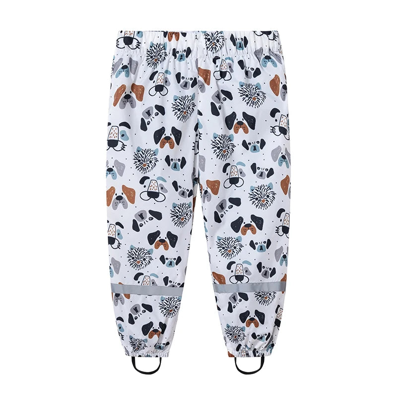 2 3 4 5 6 7 8 Years Girls Waterproof Pants Cute Cartoon Spring And Autumn Kids Pants New Fashion Boys Outdoor Children Clothing