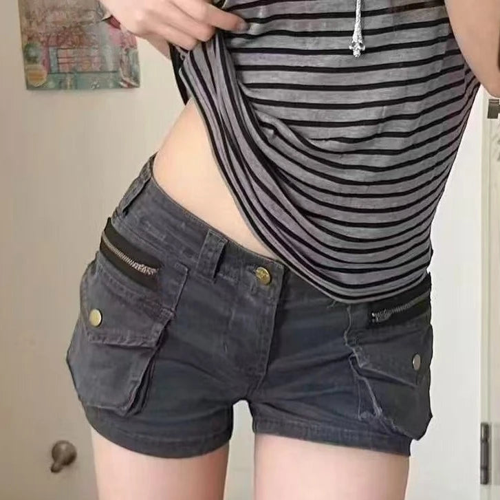 Harajuku Women's Jeans Shorts Y2k Grunge Vintage Streetwear Beach Jorts Clothes 2000s Denim Hot Pants Japanese 2026 Summer