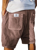 Summer New Men's Corduroy Shorts Fashion American Style Multi Pocket Pants Embroidered Logo Retro Straight Leg Shorts For Male
