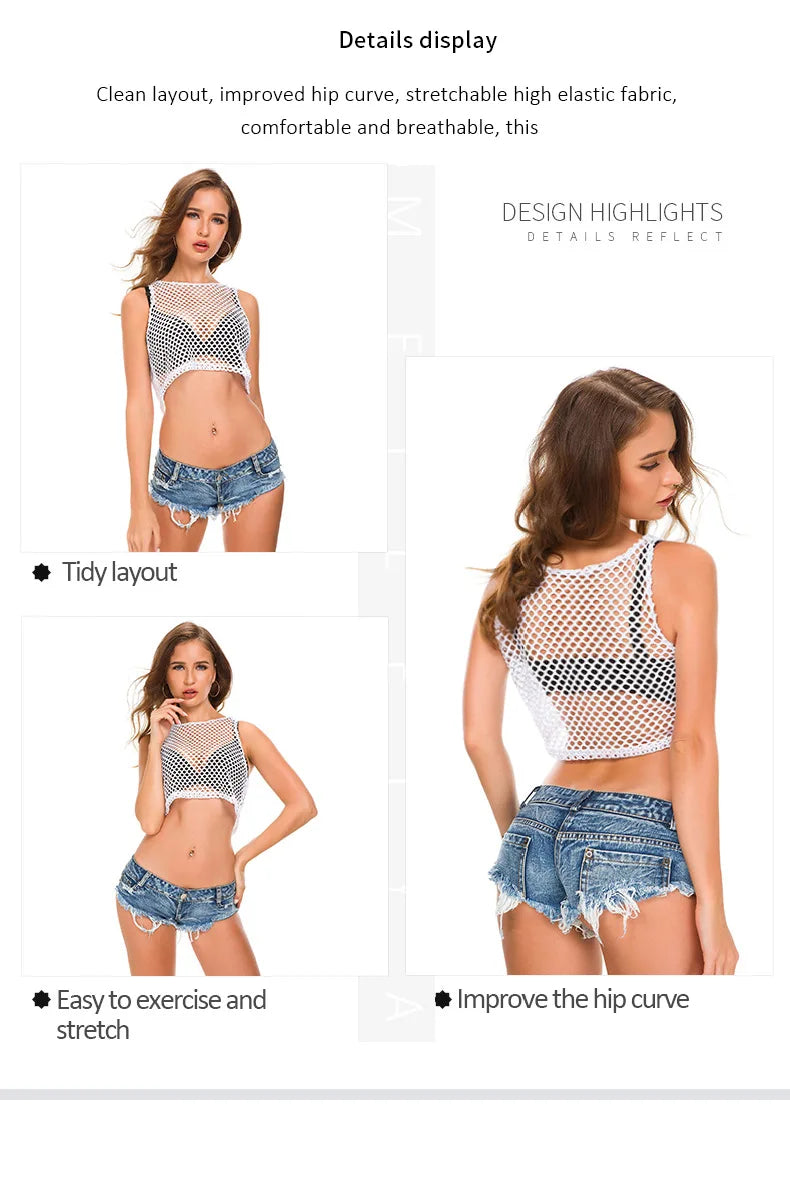 Denim Shorts Women Mini Pants Sexy Low Waist Jeans Slim Fit Hole Pant Button Streetwear Elegant High Street Summer 2025