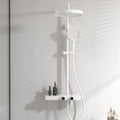 KEMAIDI Rose Gold Bathroom Shower Set Rainfall Hot And Cold Control Multifunctional Bath Shower Faucet System W/ Hand Shower