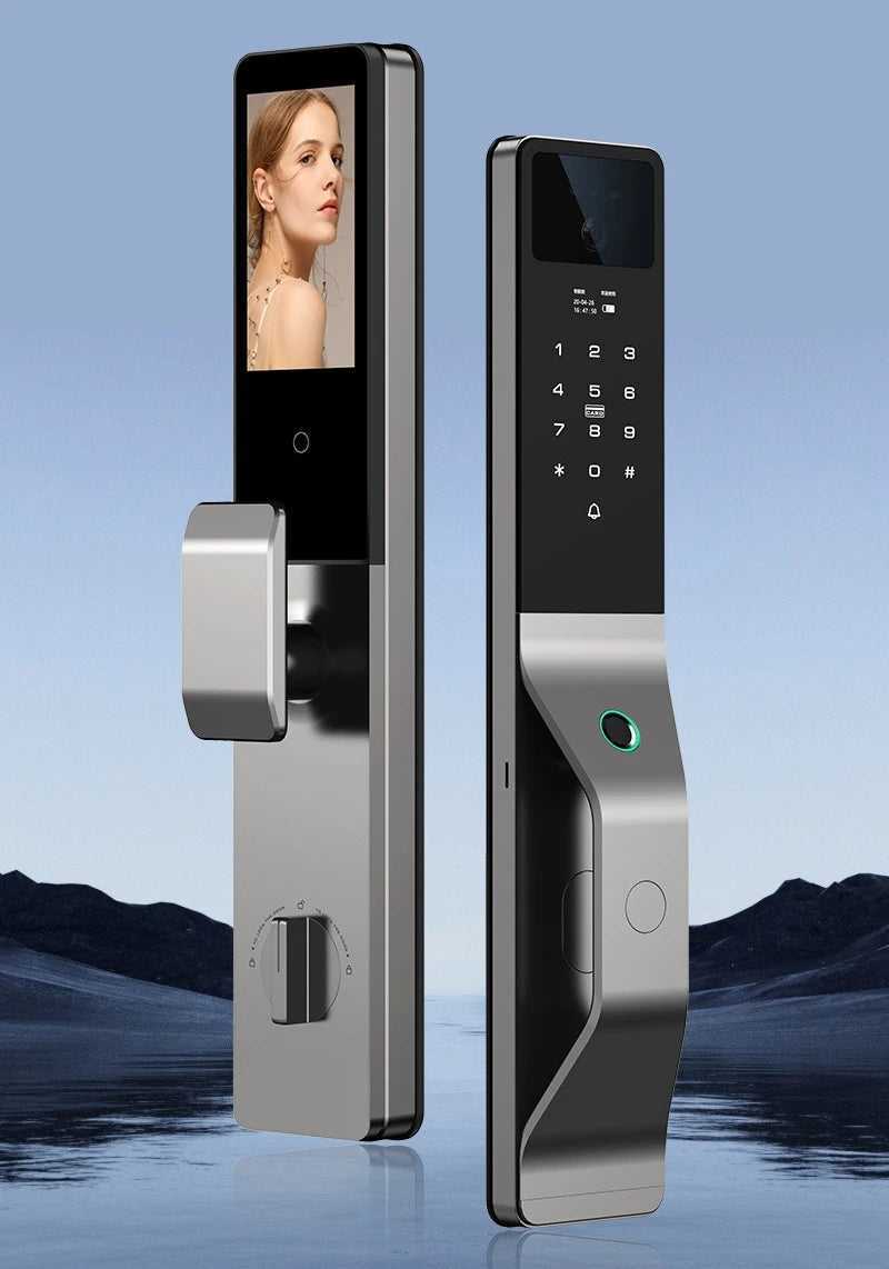 Fully Automatic Tuya Smart Password Door Lock Palm Vein 3D Facial Recognition Electronic Lock Home Fingerprint IC Card Lock