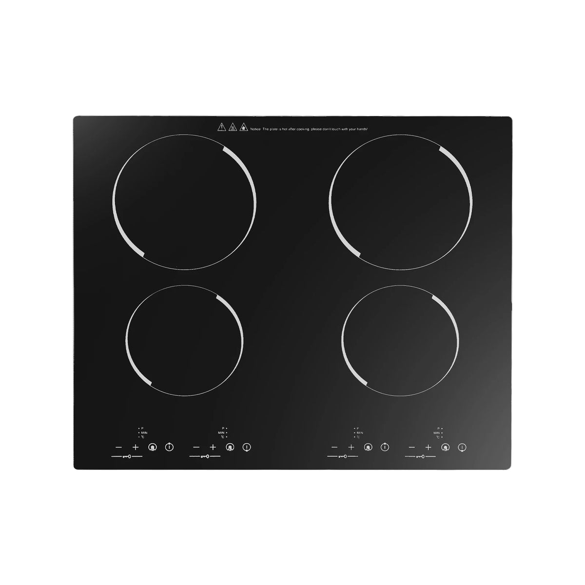 4 Burners Electric Ceramic Cooktop 110V 3000W LED Touch Control Built‑in Countertop Stove Flexible Adjustment for Home Kitchen