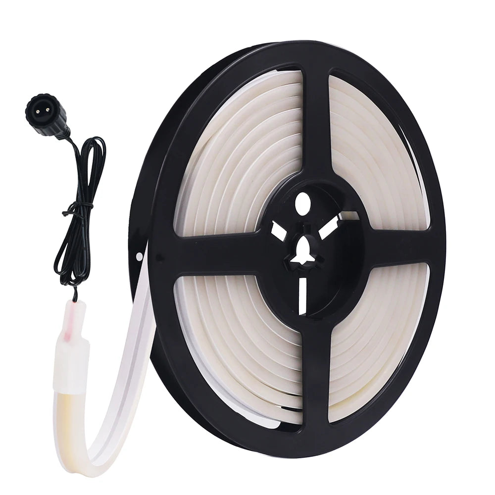 5M 10M Solar LED Neon Light Strip 24V Waterproof 8 Modes 320LEDs/m Flexible Lamp IP68 Party Garden Outdoor Decor 0.5m 1m 2m 3m