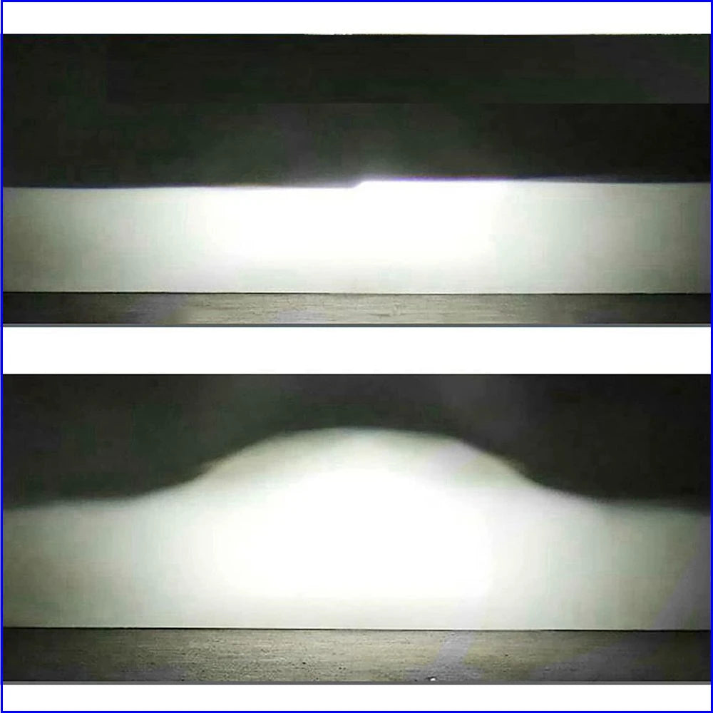 120W 2PCS 3.0 Inch Blue Honeycomb Bi LED Projector Lens Retrofit H1 H4 H7 H11 Universal Car Headlamp Retrofit Styling 6000K