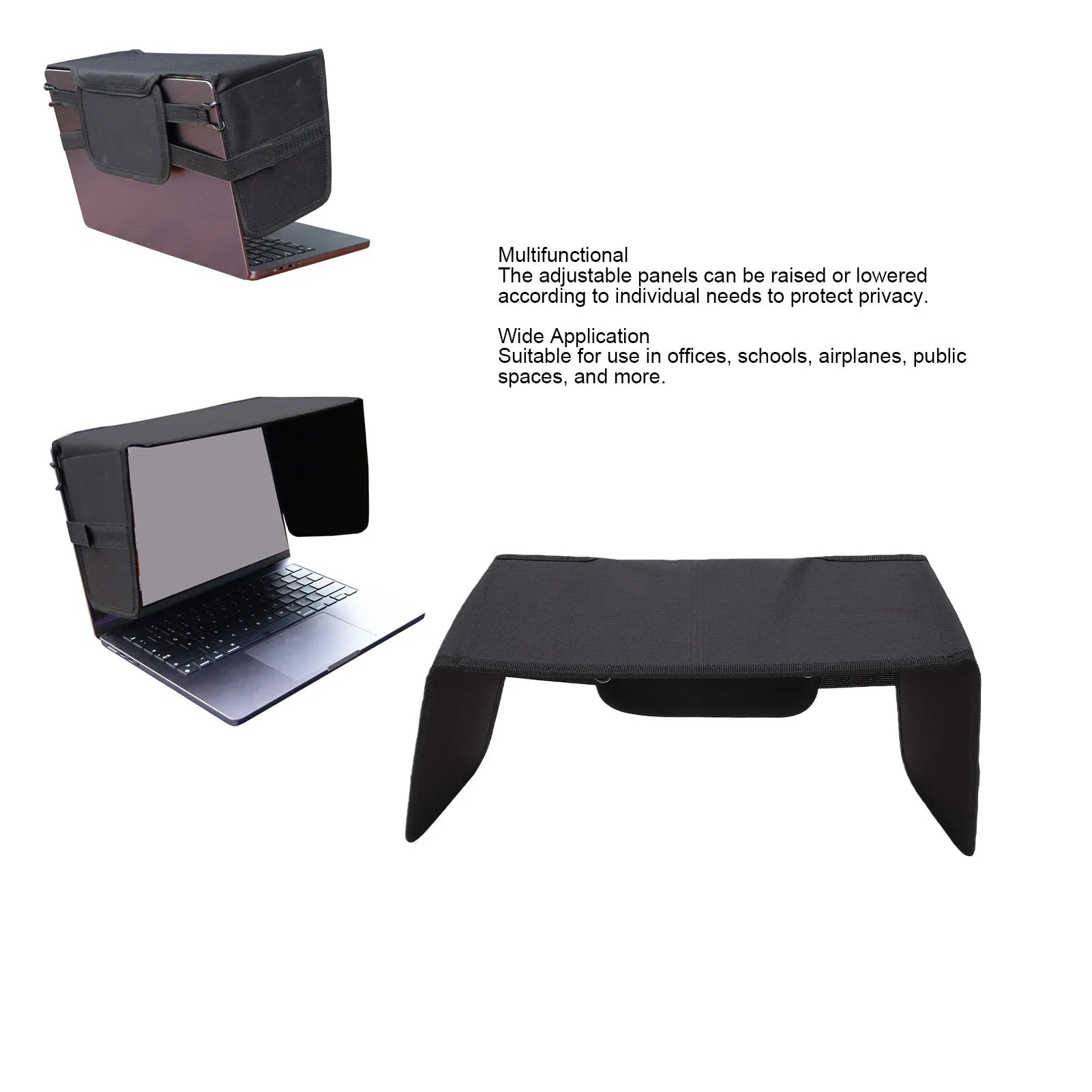 Laptop Sun Shade Multifunctional Adjustable  Foldable Laptop Privacy Screen Hood for Outdoor Laptop Privacy Screen Hood