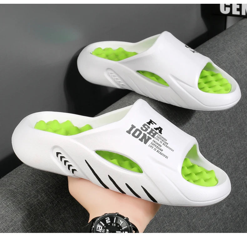 Big Size 48 Summer Massage Slippers For Women Men Indoor Outdoor Shoes Anti-slip Couples Home Bathroom Slides Beach Sandals