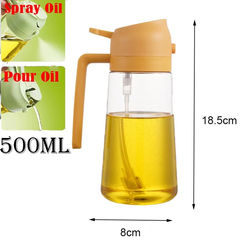 Oil Bottle Oil Spray for Cooking Household Kitchen Spray Olive Oil Barbecue Fat Control Food Grade Spray Pot Kitchen Gadgets
