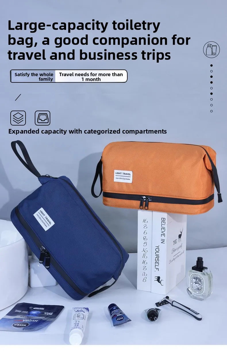 Dry and Wet Separation Men's Toiletry Bag Business Trip Portable Cosmetics Storage Bag High Value Cosmetic Bag