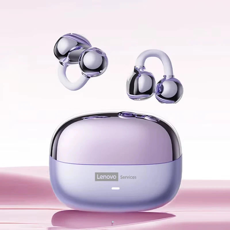 Choice Lenovo LE302 OWS Wireless Ear Clip Earbuds Bluetooth Low Latency HD Call HiFi Stereo Music Sports Open Ear Headphones New