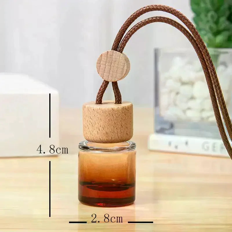1Pcs Car Essential Oil Diffuser Fragrance Air Freshener Scent Perfume Bottle Ornament Small Round Cap Empty Bottle Pendant