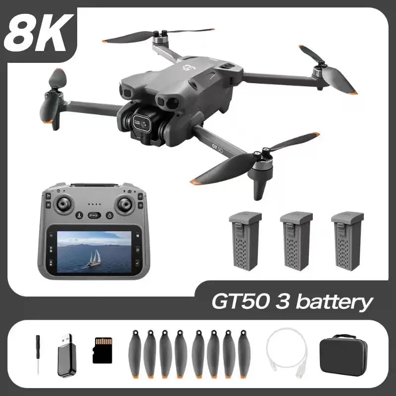 Original GT50 Drone GPS Professional 8K HD Camera 5G Brushless Motor Aerial Photography Optical Flow with screen RC Quadcopter
