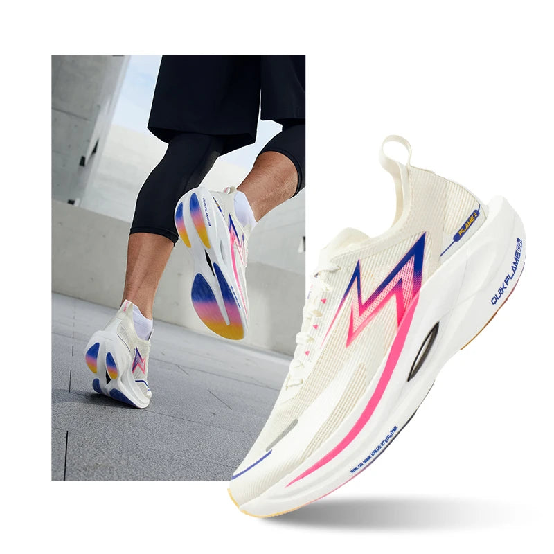 361 Degrees NEW Flame 2.5 Men Running Shoes Marathon Sports Carbon Plate Racing Breathable Cushioning Male Sneakers 672332207