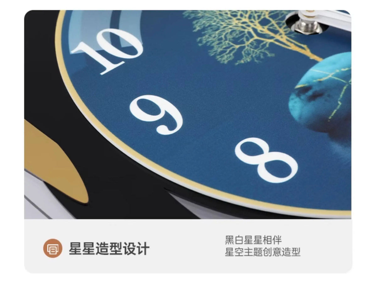 Modern Creative Wall Watch Xenomorph Chinese Style Interior Wall Clocks Luxury Metal Wall Art Reloj Pared Living Room Decoration