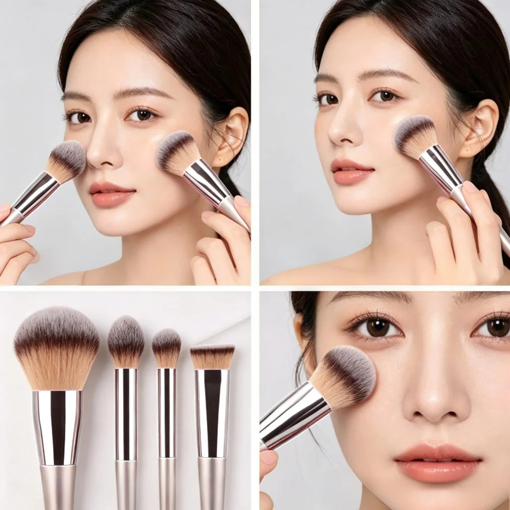 10 Makeup Brush Set Professional Foundation Concealer Powder Eyeshadow Blush Brush Blending Cosmetic Beauty Tool for Face & Eye