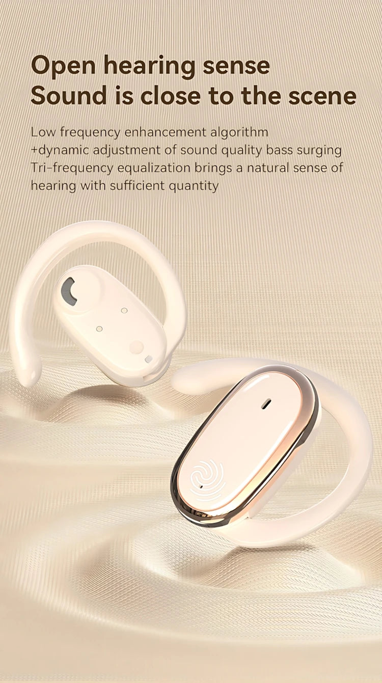Bluetooth 5.4 Wireless Headphone Open Ear OWS Earphone Smart Touch Headset With Mic Waterproof Hifi Stereo Sound Wireless Earbud