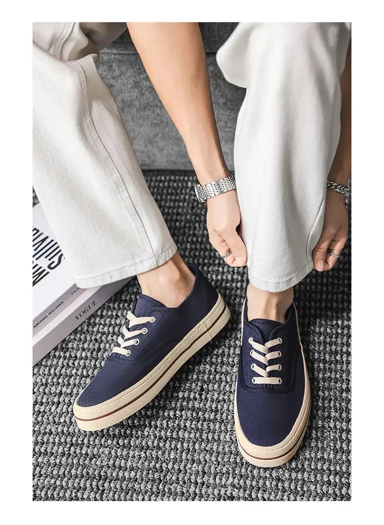 YUYIN 2026 New Men Vulcanized Canvas Shoes Sneakers Comfort Light Student Trendy Casual Male Daily Outdoor Walking Footwear