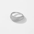 DPLAOPA 100% 925 Sterling Silver Geometric Full Zircon Pave Women Ring Luxury Crystal Fine Jewelry Rock Punk Wedding Gift