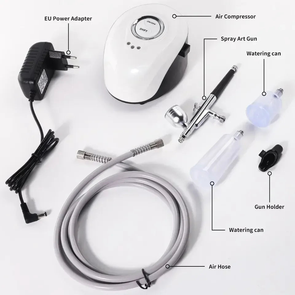 Nail Tattoo Color Painting Moisturizing Spray Nano Injector Portable Spray Gun Compression Kit Beauty Cleansing Whitening