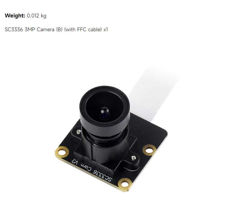 LuckFox Pico Camera SC3336 3MP Camera Module (B) High Sensitivity Low Light Performance Compatible LuckFox Pico Series Board