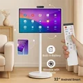 32” Android 15 Floor Stand TV, 6G+128G Smart Screen with Remote Controller, 2K Camera Video Call, Inbuit 148WH Battery Power