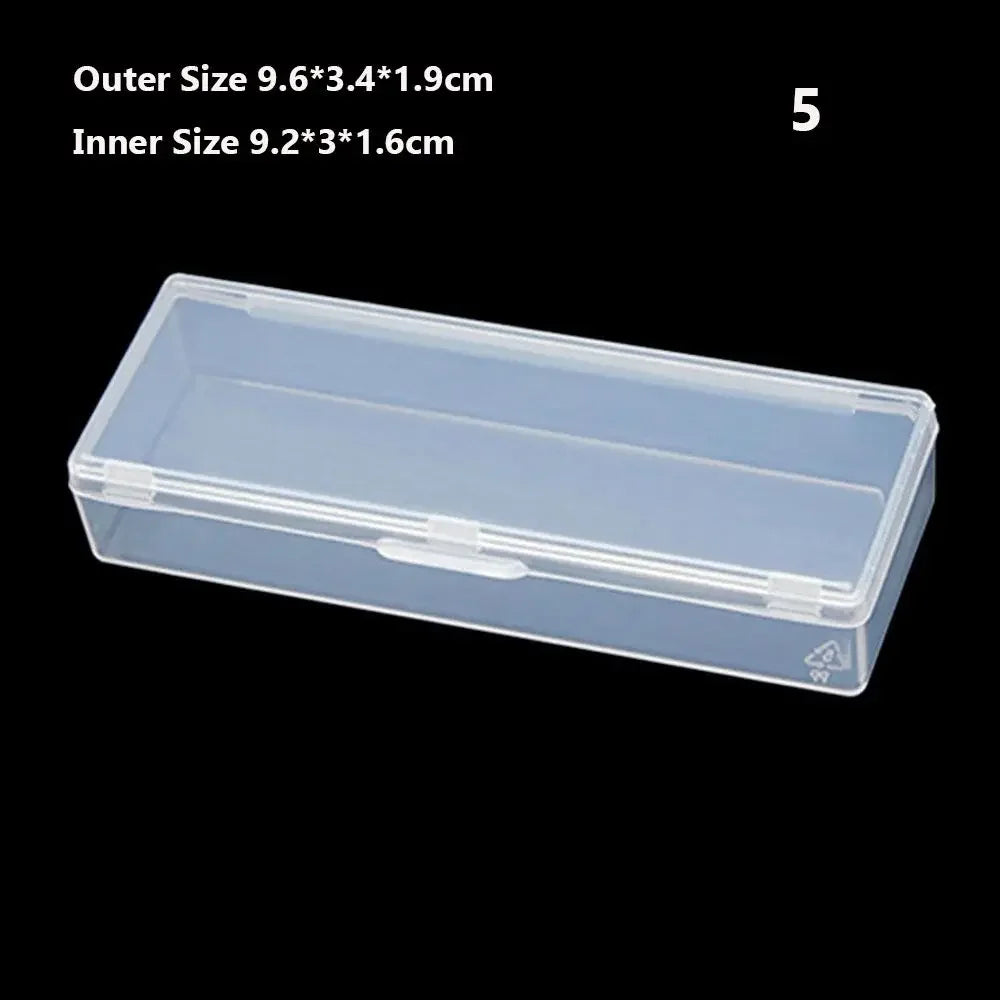 Mini Plastic Box Rectangular Translucent Packing Box Dustproof Durable Strong Jewelry Button Sundries Storage Case Container