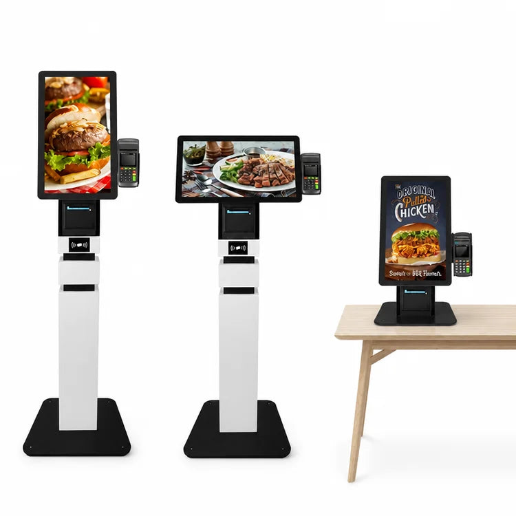 Hot Selling QR Code Scanner 21.5 Inch All in One Self Order Kiosk Android Desktop Customized Payment Kiosk