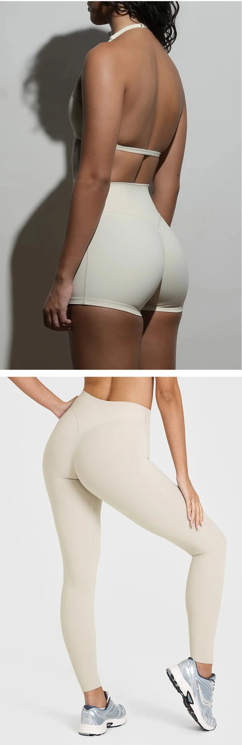 2PCS Women Yoga Set Solid Color Beautiful Back Hanging Neck Bra with Chest Pad Quick-Dry Fitness Running Shorts Yoga Set