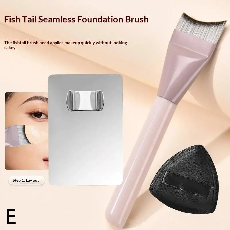 Foundation Brush +Makeup Palette + Black Powder Puff Set Foundation Cream Mixing Tool Nail Art Makeup Cosmetic Makeup Tool Kits