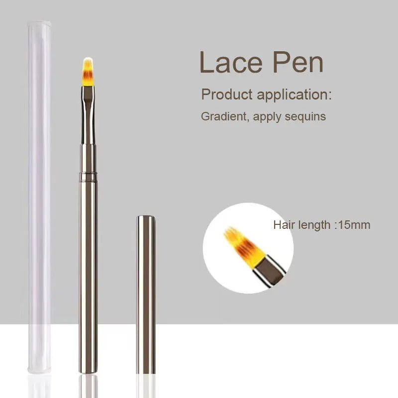 Nails Art Liner Brushes Striping Drawing Elongated Lines Painting 6/9/12/15/18mm Nail Professional Manicure Tool ZJS02