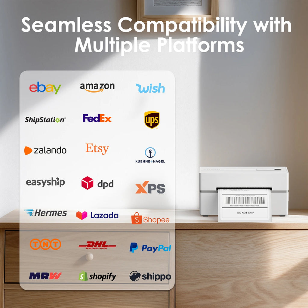 Thermal Label Printer -4x6 Shipping Label Printer for Small Business, Home Use - Compatible with Android, iPhone and Windows