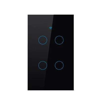 Wifi+Bluetooth Touch Light Switch No Neutral Wire &Neutral Wire US Touch Panel Wall Switches Works with Tuya Smart Life App