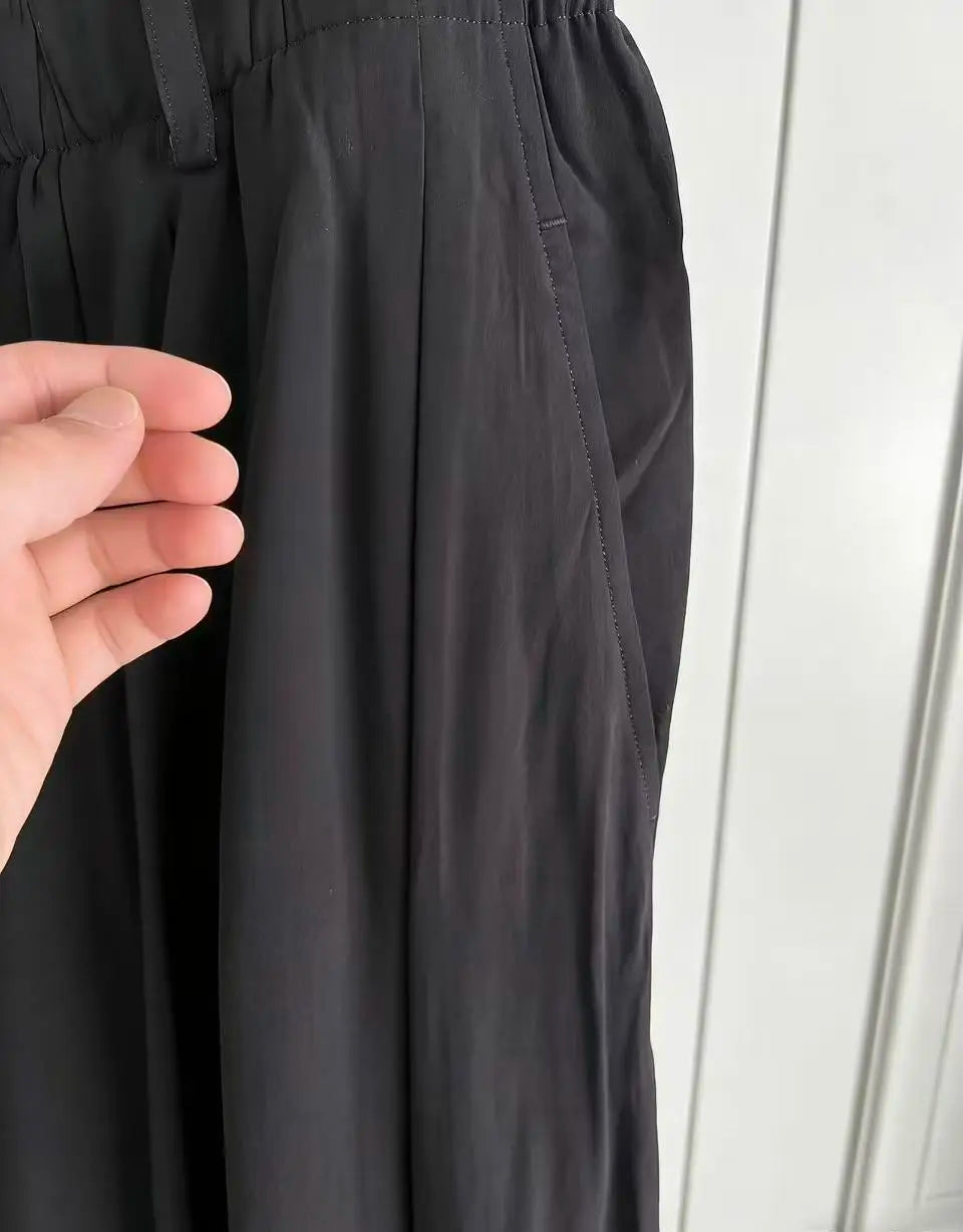 TOP-YAMAMOTO original design dark and niche black loose-fitting baggy casual pants