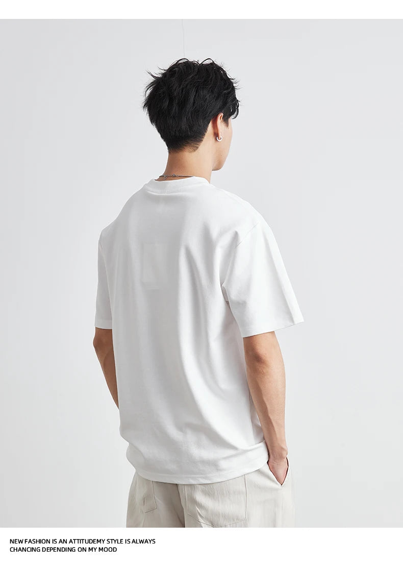 2025 Summer New Men Loose Short-sleeved Casual Breathable Quick-drying Ice Silk T-shirt Solid Color Half-sleeved Top M-3XL