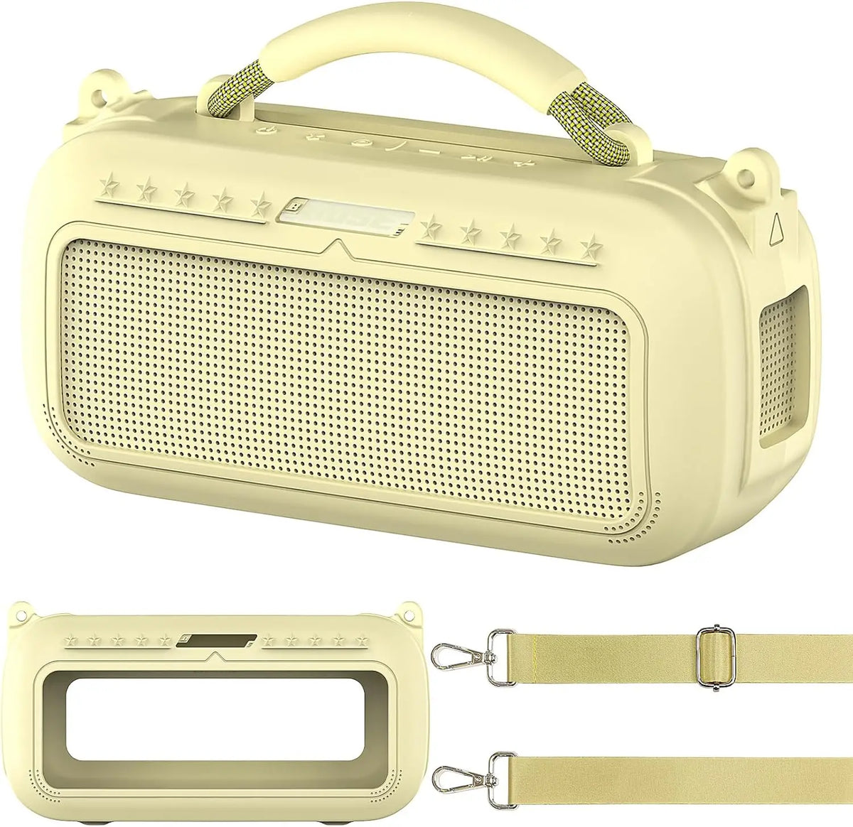 Silicone Cover Case and Shoulder Strap for Bose SoundLink Max Portable Speaker Accessories(case only)