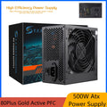 500W Atx Power Supply 80Plus Gold Active PFC PC 120mm Silent Fan For Mini Chassis Small Computer Case Desktop Power Supply