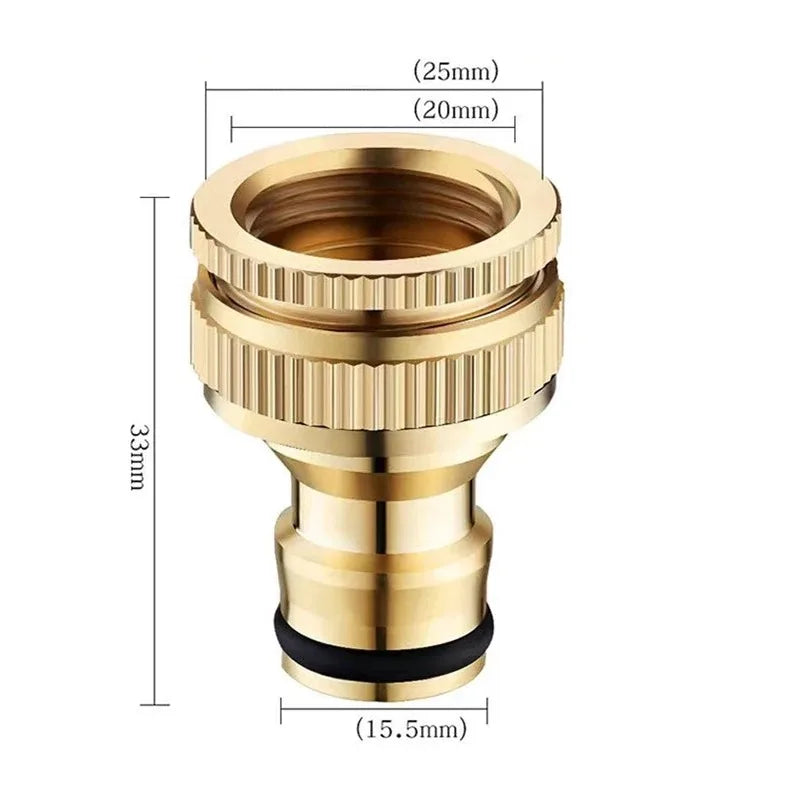 3/4 inch 1/2 inch Threaded Garden Water Pipe Fittings, Watering Equipment, High-Pressure Cleaning Machine, Hose Fittings, Brass