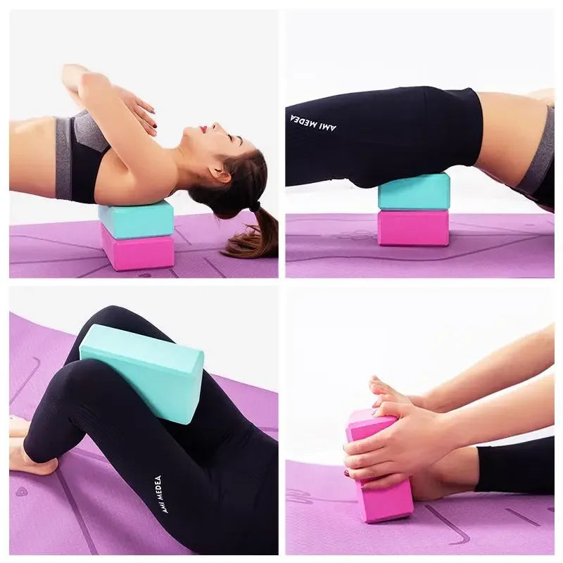 2/1PCS EVA Gym Blocks Foam Brick Training Exercise Fitness Equipment Dance Yoga Auxiliary Tool Stretching Body Shaping