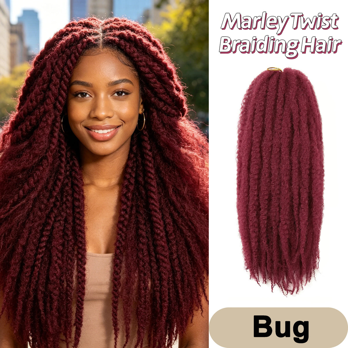 Afro Kinky Twist Crochet Hair Braids Marley Braid Hair 18inches Senegalese Curly Crochet Synthetic Braiding Hair Extensions