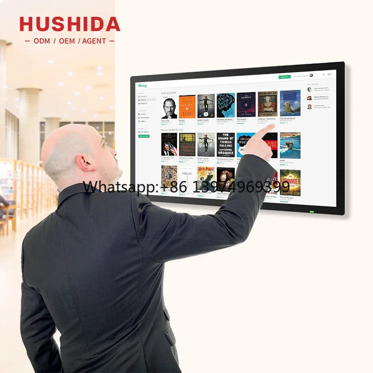 Lcd Touch Screens Monitor 10 21 32 43 50 55 65 75 Inch Wall Mounted Totem Display Panel Digital Android Interactive Touch Kiosk