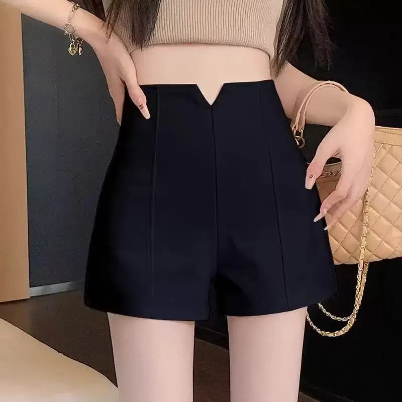 New Summer Waffle Shorts for Women, High Waist Plus Size Loose Casual Pants, Internet Famous Sports Fitness Shorts