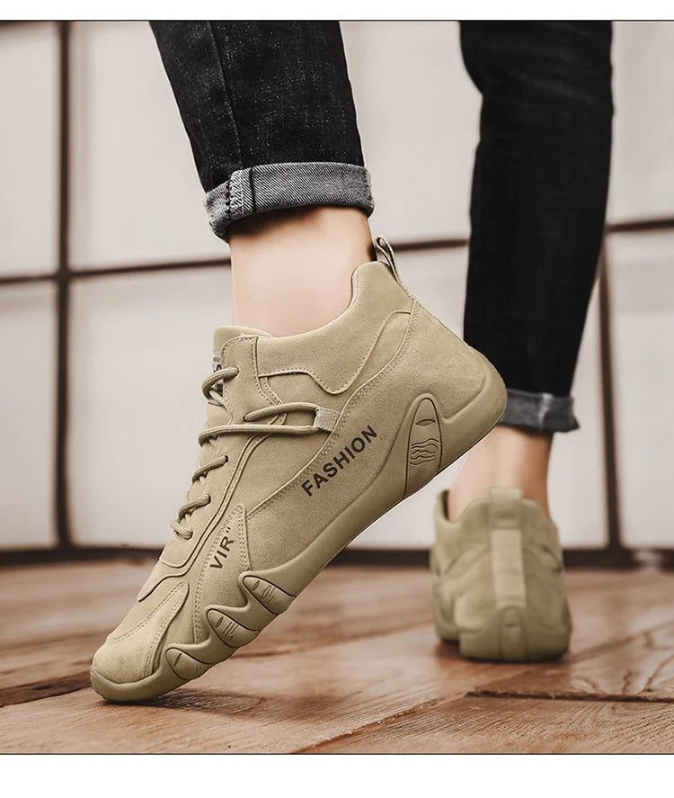 Ankle Boots for Men Casual Plush Warm Snow Boots Winter Sneaker Non Slip Work Shoes Men Motorcycle Short Boots Zapatillas Hombre