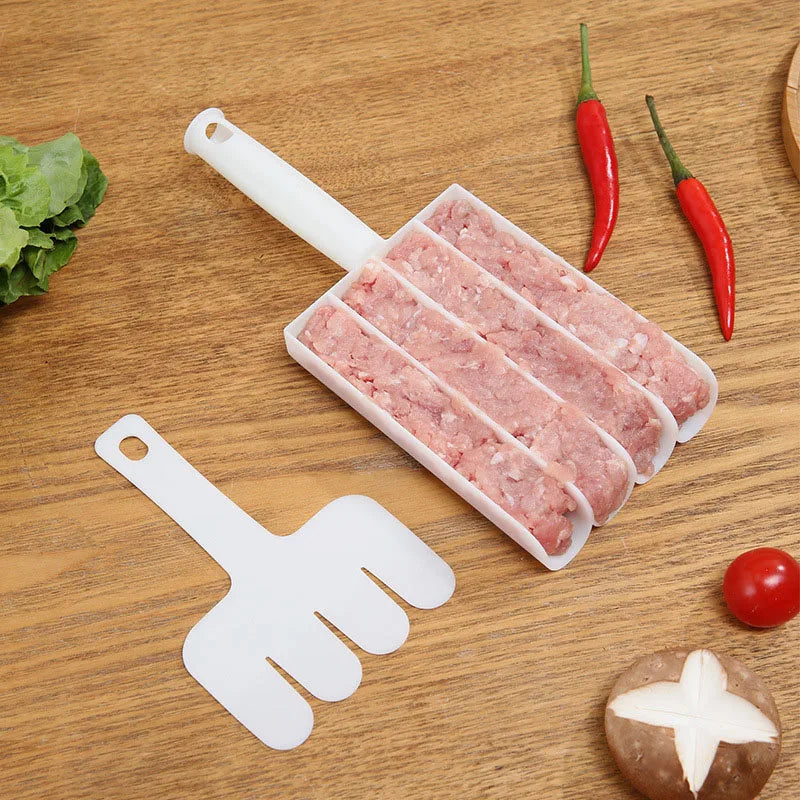 NEW Quadruple Meatball Maker Set Rice-Meat Dumplings Maker Fried Fish Meat Making Balls Mold Kitchen Gadgets Cooking Accessories
