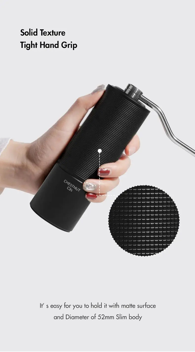 TIMEMORE Chestnut C3S/C3ESP  Manual Coffee Grinder, All Metal Body Anti-slip Portable Hand Mill, Built-in S2C Precision Burr
