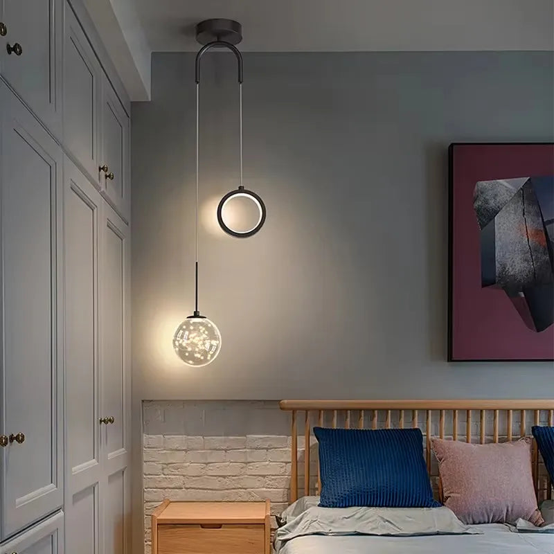 Modern Simplicity LED Pendant Light Indoor Lighting Fixture Living Bedroom Bedside Home Decoration Dining Table Hanging Lamps