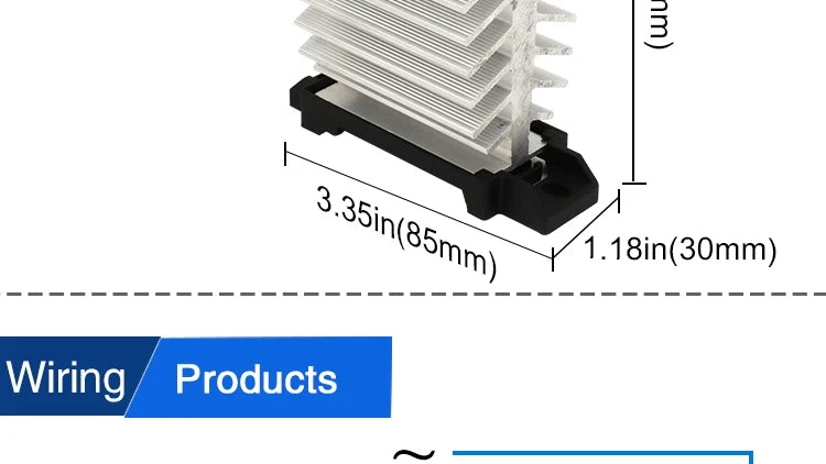 SSR Solid State Relay 24-480VAC Heat Sink Single Phase DIN Rail Mounted 10A 25A 40A 60A 80A 100A 120A DA AA DD Zero Crossing