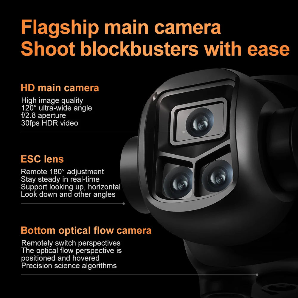 Original V988 Drone 4K HD Camera 360°Obstacle Avoidance Brushless 5G WIFI FPV GPS Quadcopter FPV RC Dron Toy with Big Screen