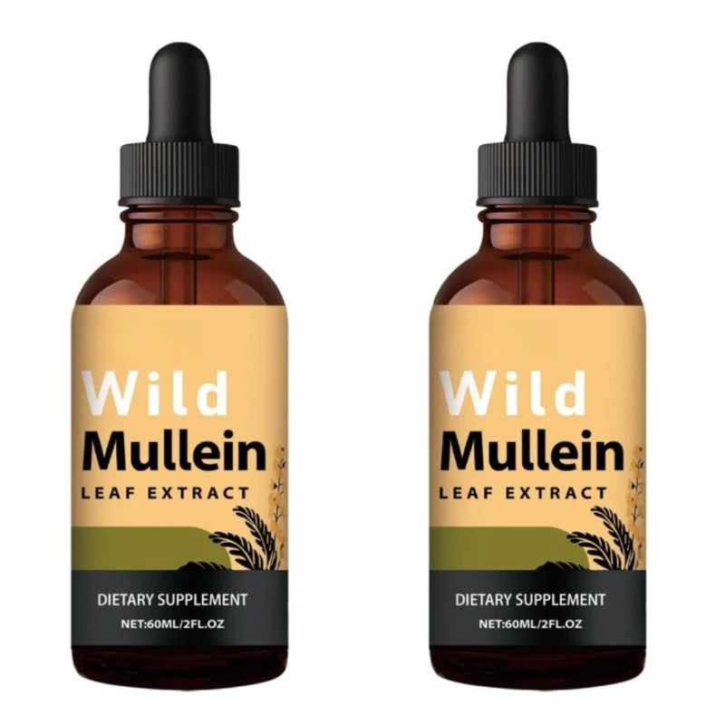 Mullein Drops with Ginger & Lemon for Lung Cleanse and Detox Mullein Leaf Extract for Respiratory Lung Health Detox for Smokers